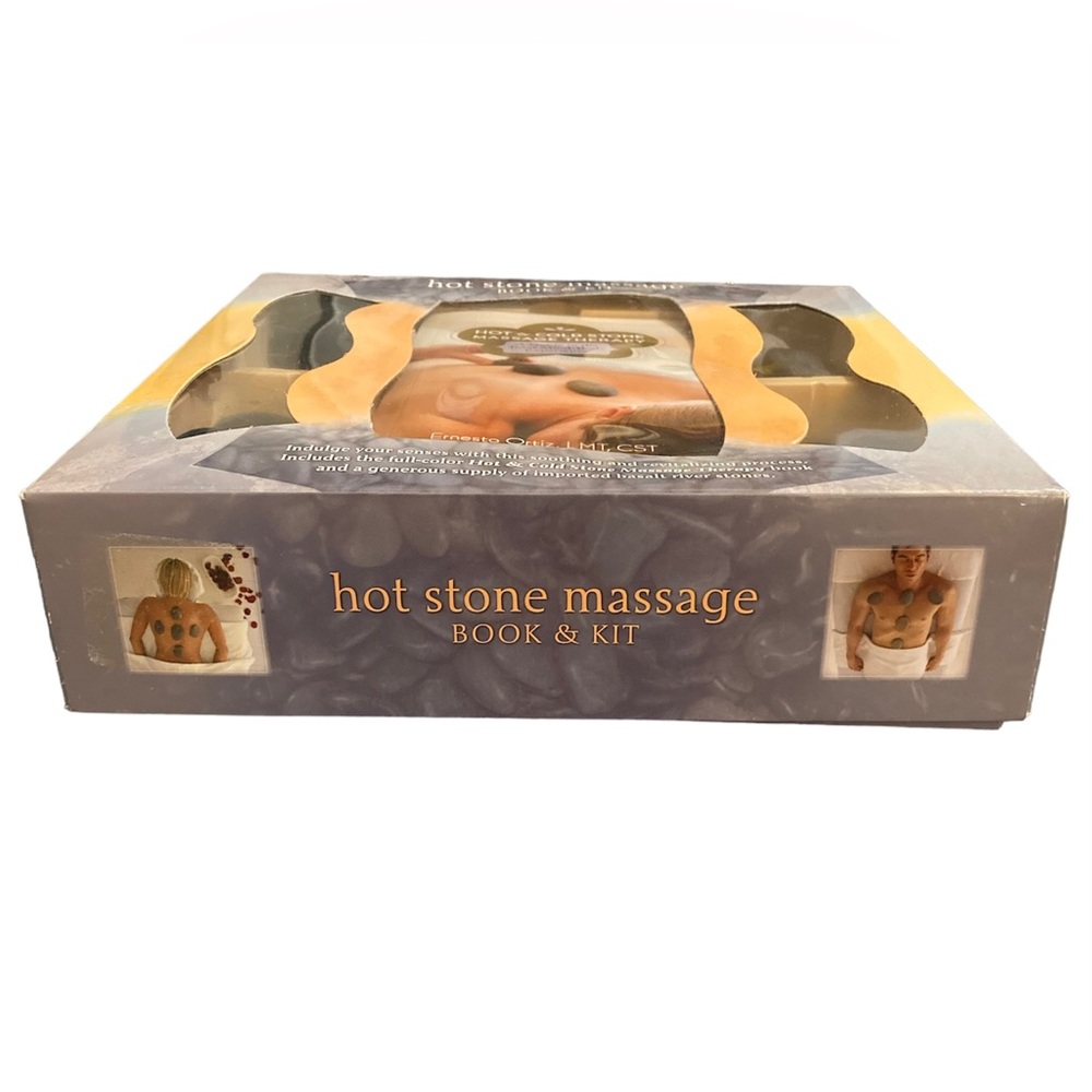 Hot Stone Massage Book And Kit Basalt River Stones Home Spa Stress Relief - Picture 7 of 8